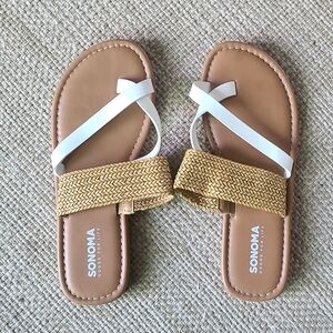 Sonoma Women's Tan and White Sandals
